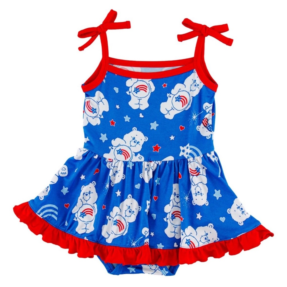 Birdie Bean Care Bears 4th of July dress 6-12m NWT